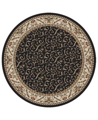Pesaro Scroll 5'3"x5'3" Round Area Rug
