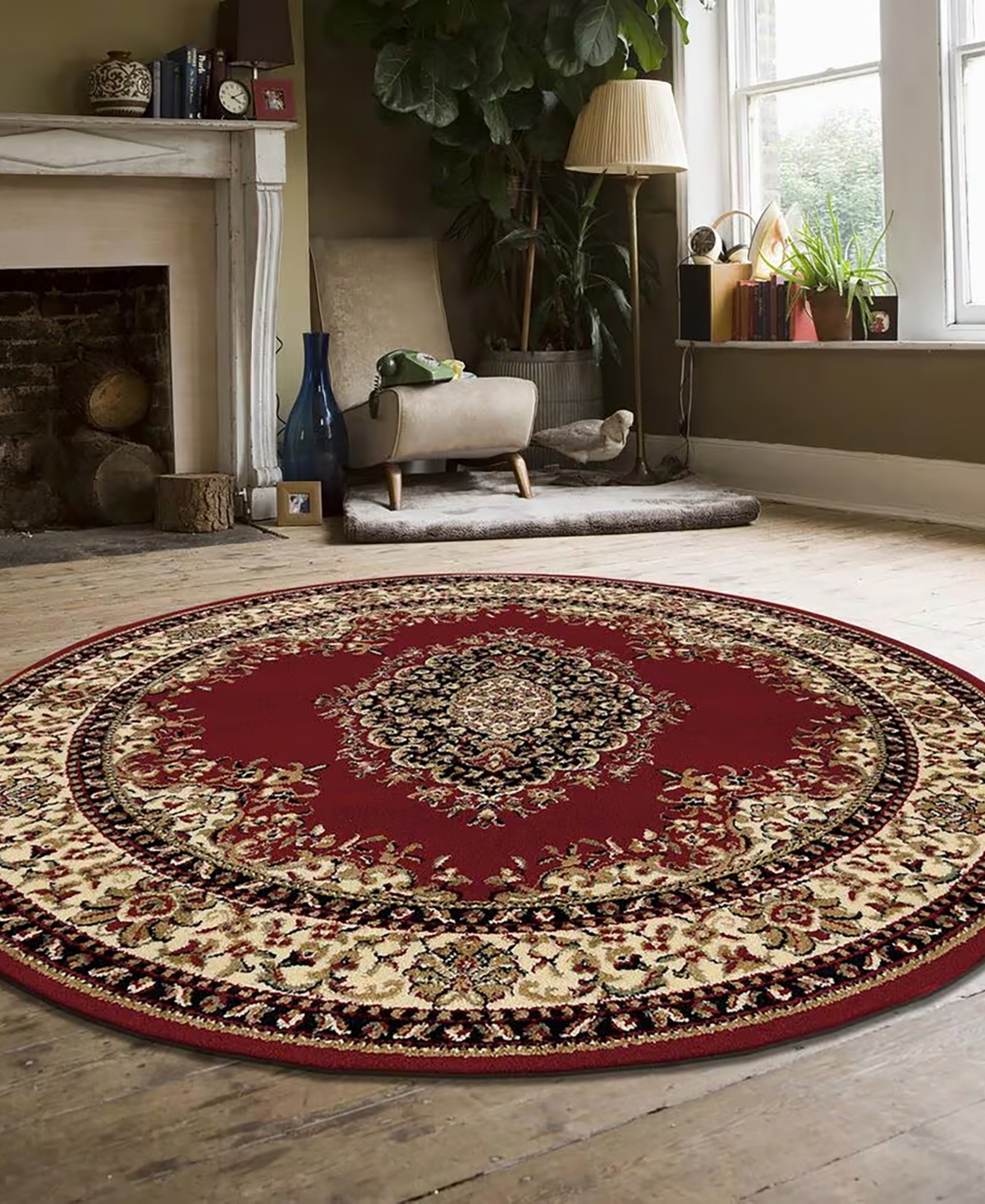 Closeout! Km Home Pesaro 1595 5'3"x5'3" Round Area Rug