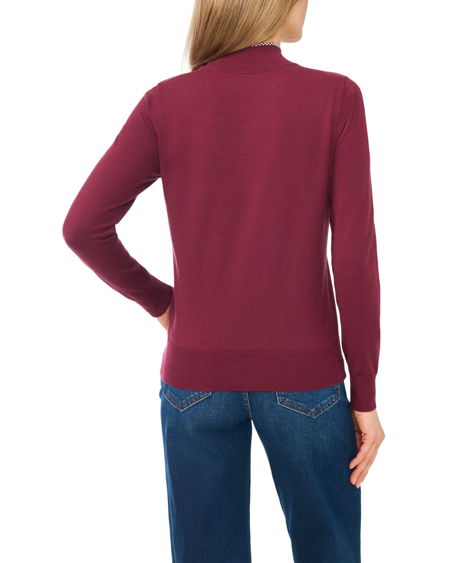 Women's Scarf Tie Neck Sweater