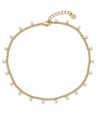 Silver Plated and 18K Gold Plated Ball Anklet