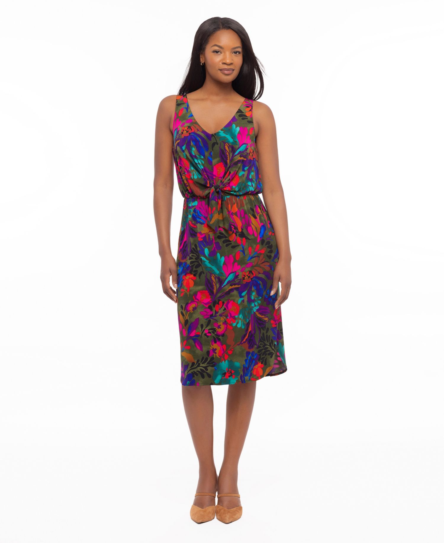 Women's Tali Scoop Neck Midi Shaping Dress
