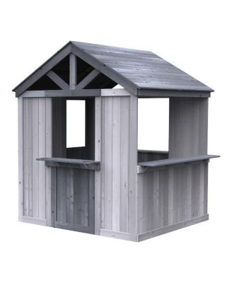 JJ-Playhouse Cedar Farmhouse Playhouse, 53" L x 48" W x 64" H, Ages 3+
