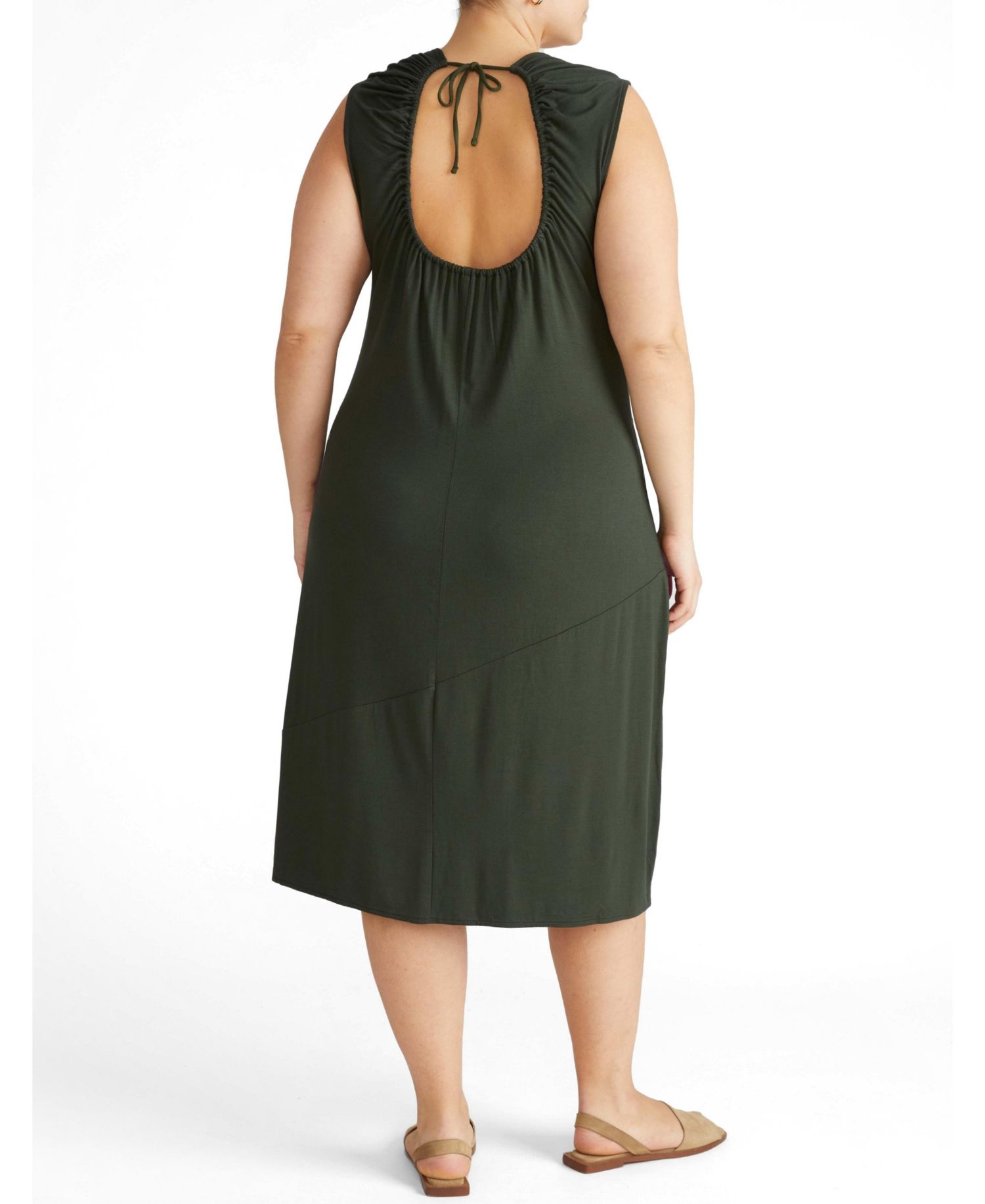 Plus Size Lila Tie-Back Liquid Jersey Dress
