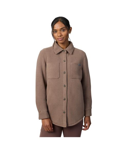 Женская куртка Free Country Tundra Sherpa-Lined Double-Faced Fleece Shirt Jacket, цвет: Driftwood