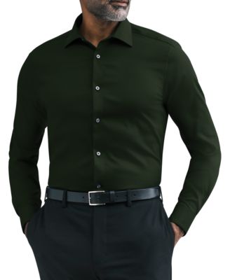 Calvin Klein Men's Green Dress Shirts