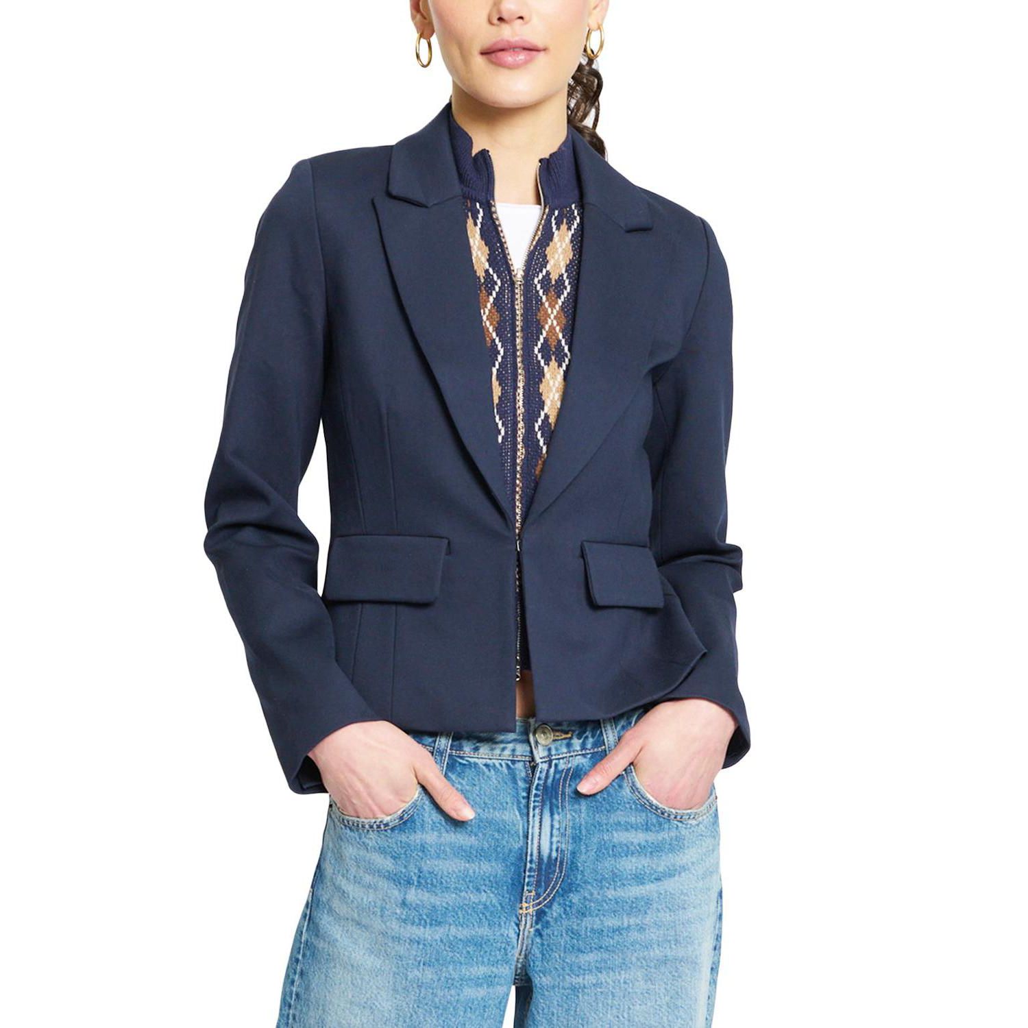 Women's Astrid Argyle Sweater Dickey Jacket Blazer