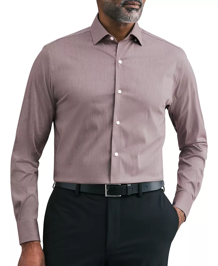 Men's Athletic-Fit Performance Check Dress Shirt - thumbnail 7