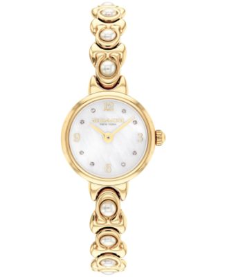 Women's Iris Quartz Gold-Tone Stainless Steel Bracelet Watch 22.5mm