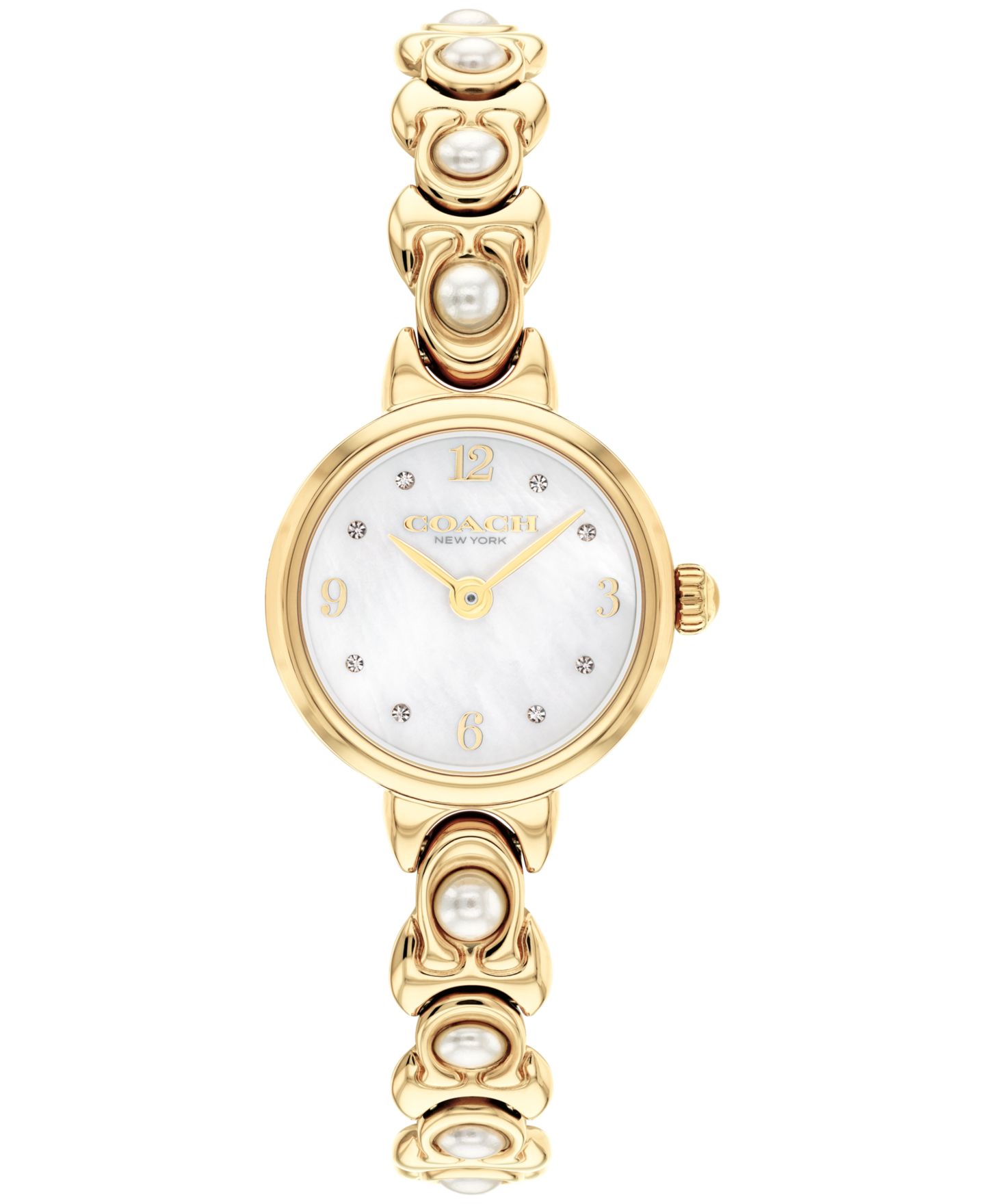 Женские часы Coach Iris Quartz Gold-Tone Stainless Steel Bracelet Watch 22.5mm — фото 1