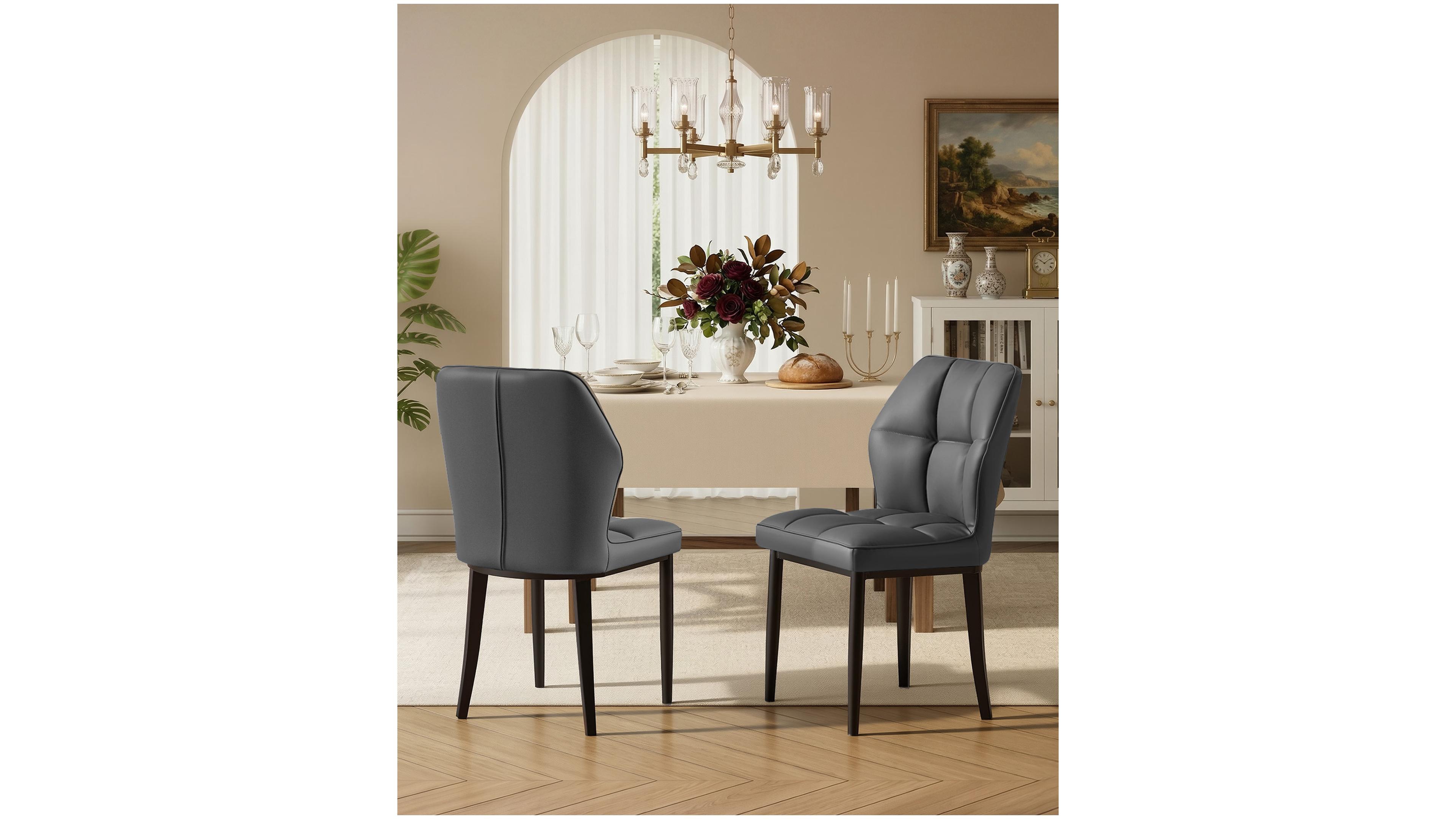 Bekrvio Mid-Century Upholstered Dining Chairs
