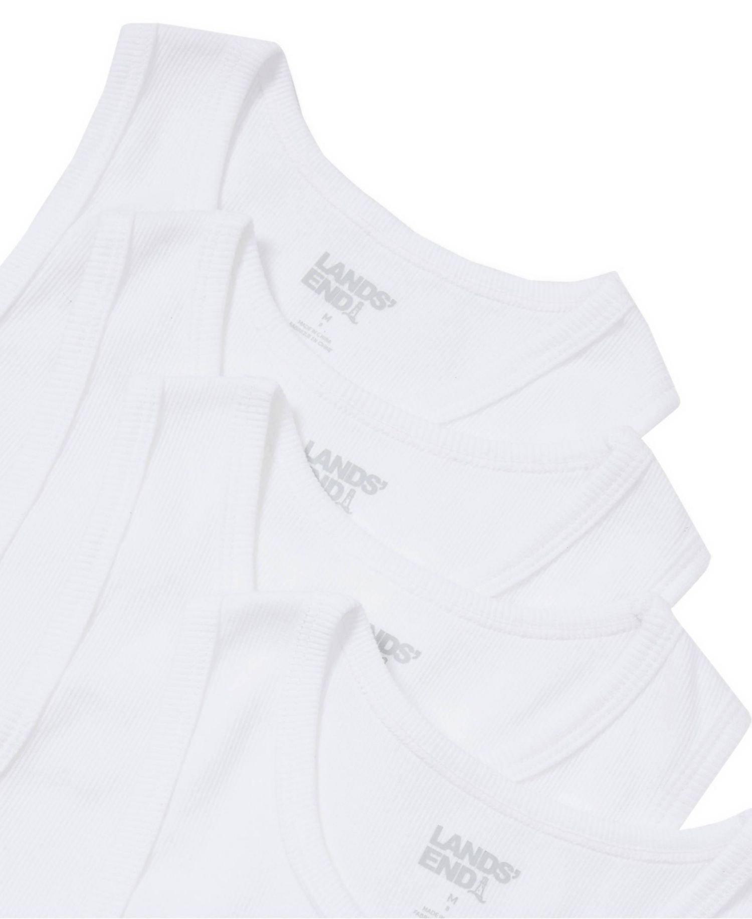 Boys' 4-20 Ribbed Cotton Tank Tops, 4-Pack