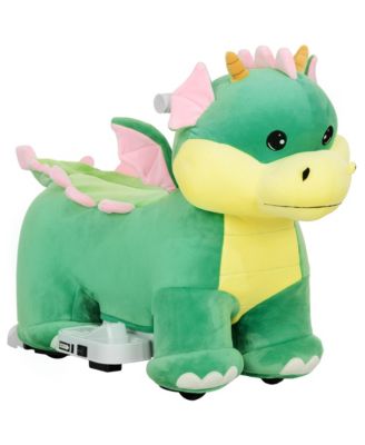 6V Triceratops Battery-Powered Ride-On with Music, Holds 55 lbs, Ages 18-36 Months