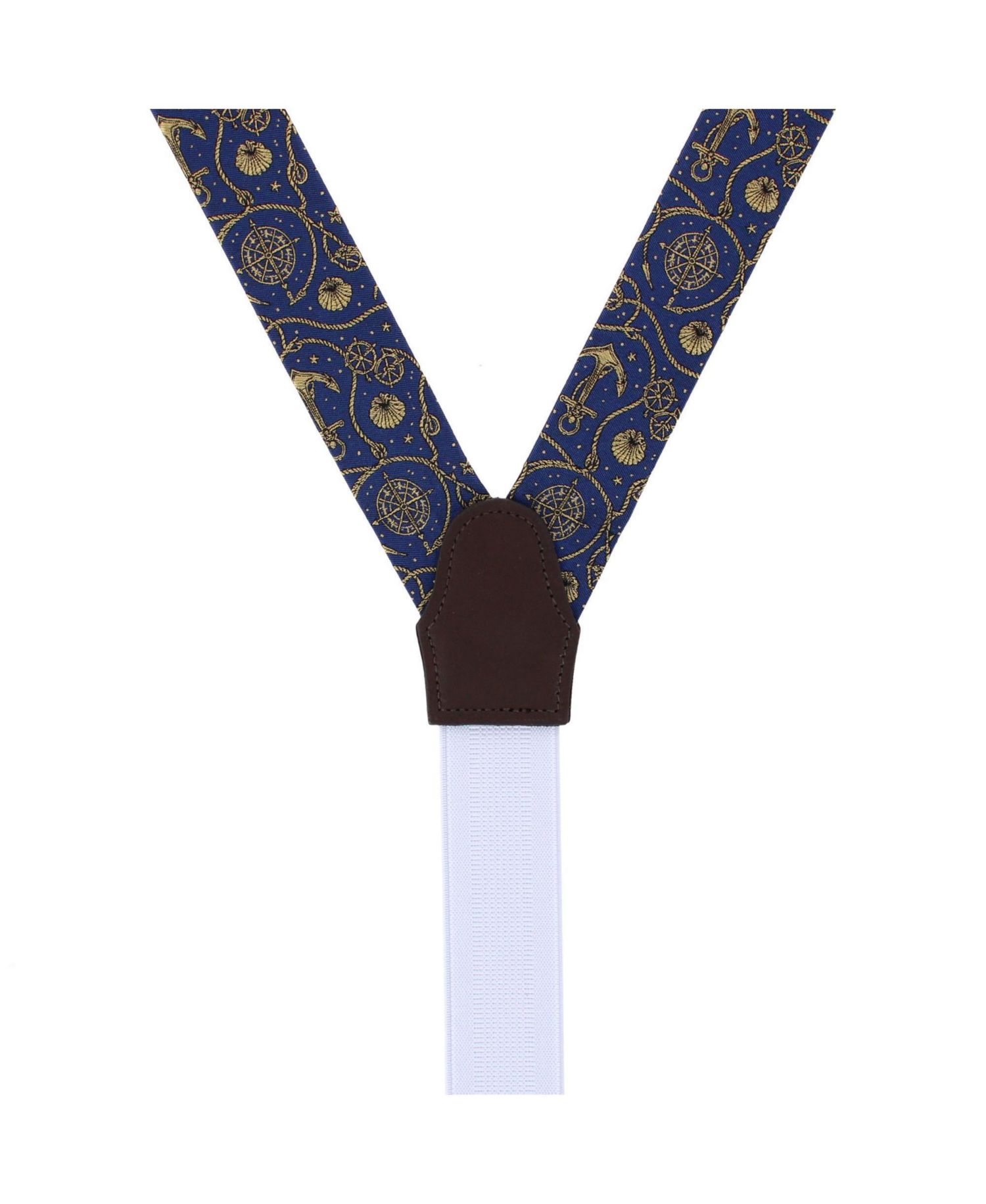 Silk Novelty Leather Button End Suspenders