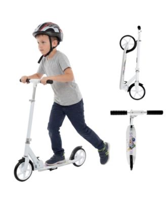 Adjustable-Height Folding Aluminum Alloy Kick Scooter, 220 lb Capacity, Ages 8+