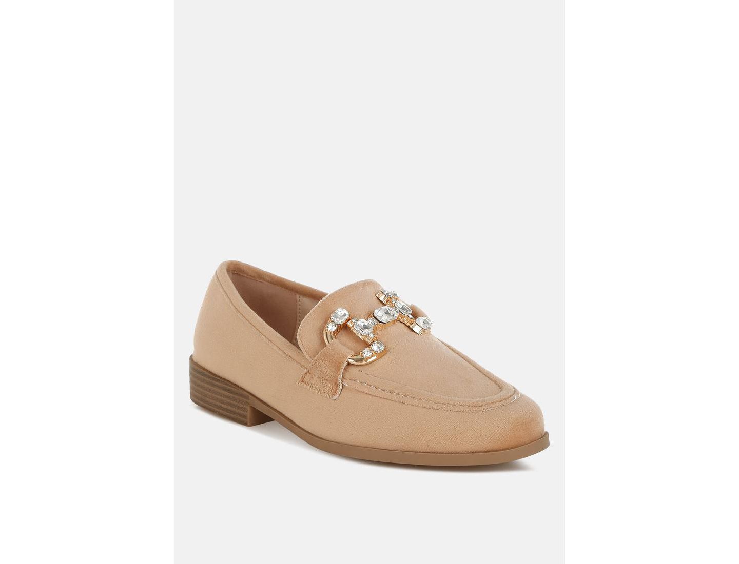 Женские туфли Rag & Co Maestro Diamante Embellished Horsebit s, цвет: Бежевый — фото 6