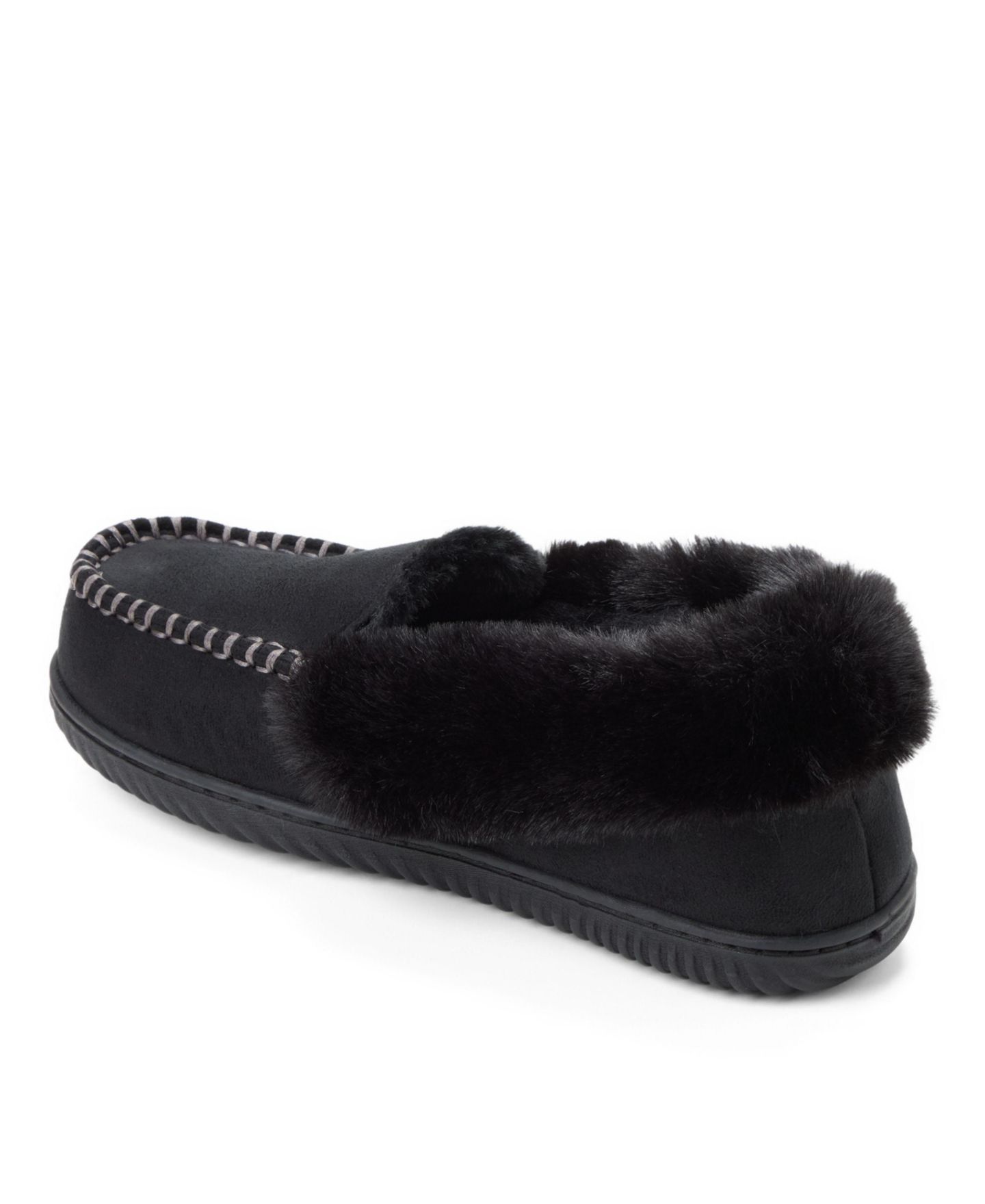 Женские тапочки Dearfoams Ryland Cabin Moccasin Slipper, цвет: Чёрный — фото 6