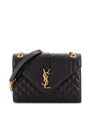 Medium Classic Monogram Envelope Mixed Matelasse Chain Strap Satchel