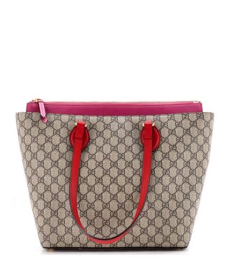 Linea A Medium Zip GG Coated Canvas and Leather Tote