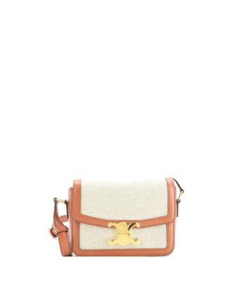 Teen Triomphe Adjustable Canvas-Leather Mini Shoulder Bag, 7"W x 6"H x 2"D