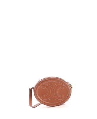 Mini Triomphe Oval Crossbody Bag Leather