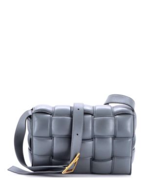 Padded Cassette Intrecciato Leather Crossbody Bag