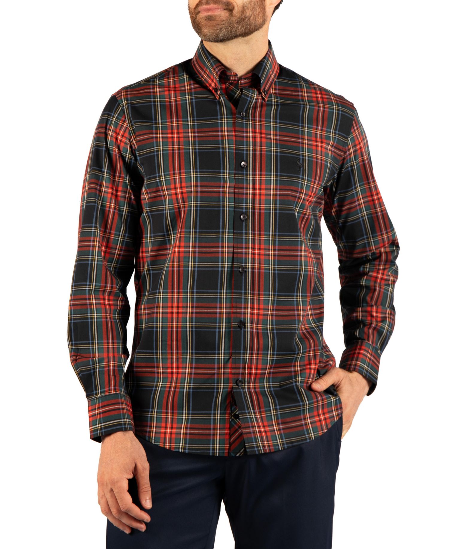 Men's Holiday Classic Tartan Long Sleeve Shirt