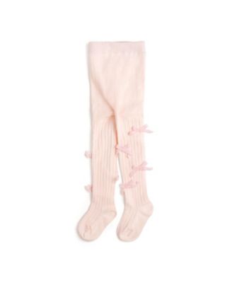 Baby Girls 0-24M Blush Velvet Bow Tights