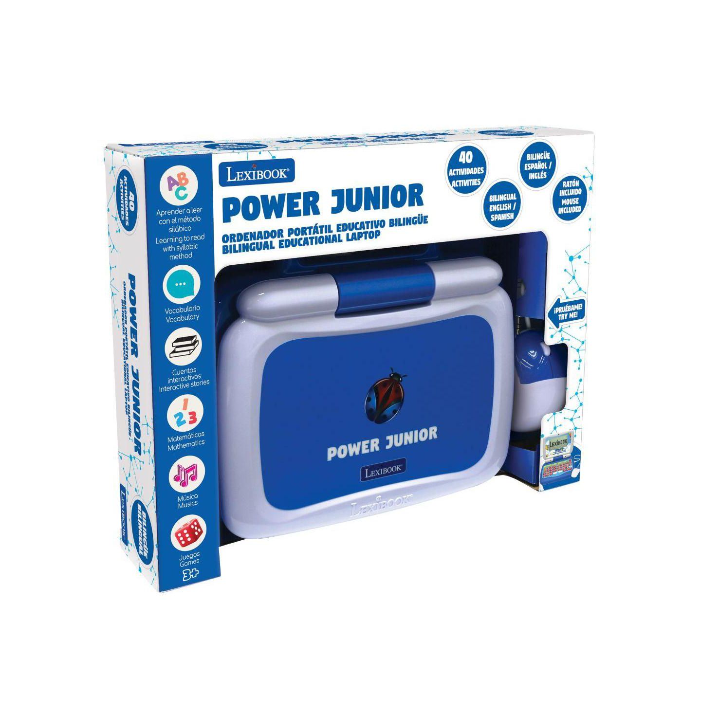 Детская игрушка Lexibook Power Junior Bilingual Educational Laptop with 40 Activities and Syllabic Reading Method, Ages 3+, цвет: Синий — фото 8