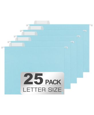 25 Packs Hanging File Folders Assorted Colors Letter Size 15 Cut Tabs Expandable Organizer