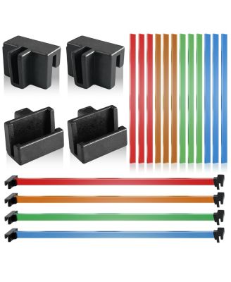 12 Hanging File Rails 24 Clips Set Multicolor Drawer File Organizer