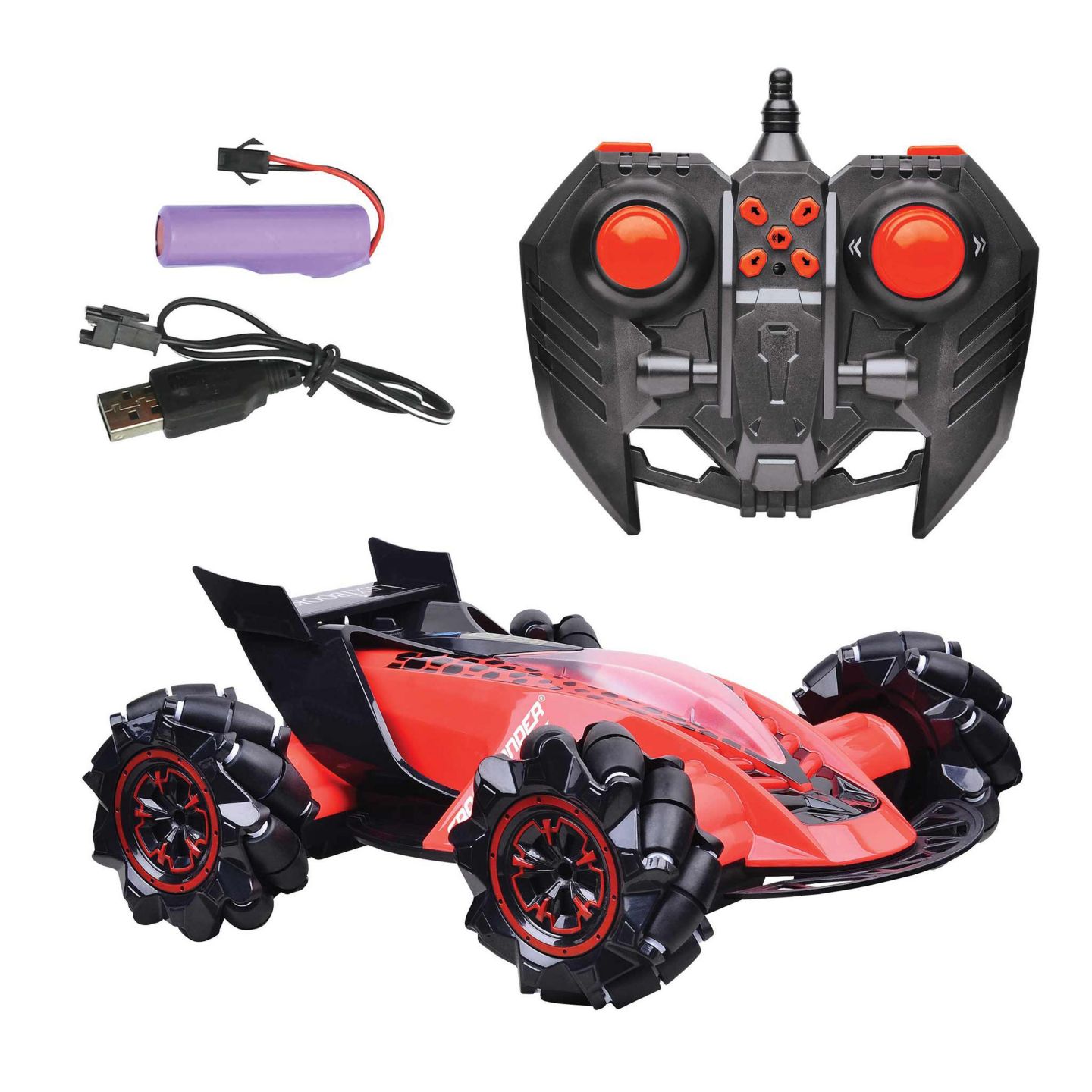 Детская игрушка Lexibook Crosslander Fire 4WD Gesture-Control Rechargeable Stunt Car, цвет: Красный — фото 1