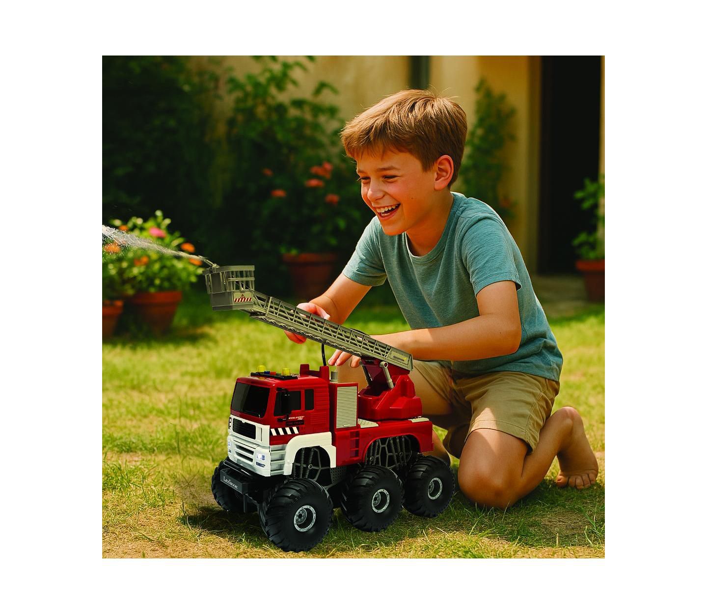 Детская игрушка Lexibook 1:24 Scale Crosslander Pro Remote-Controlled Light Effects RC Fire Truck — фото 2