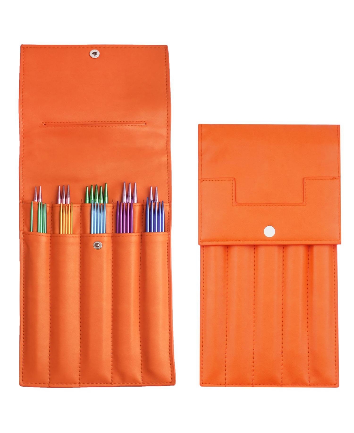 Aeelike Aluminum Double Pointed Knitting Needle Set with Carrying Case for Yarn Projects