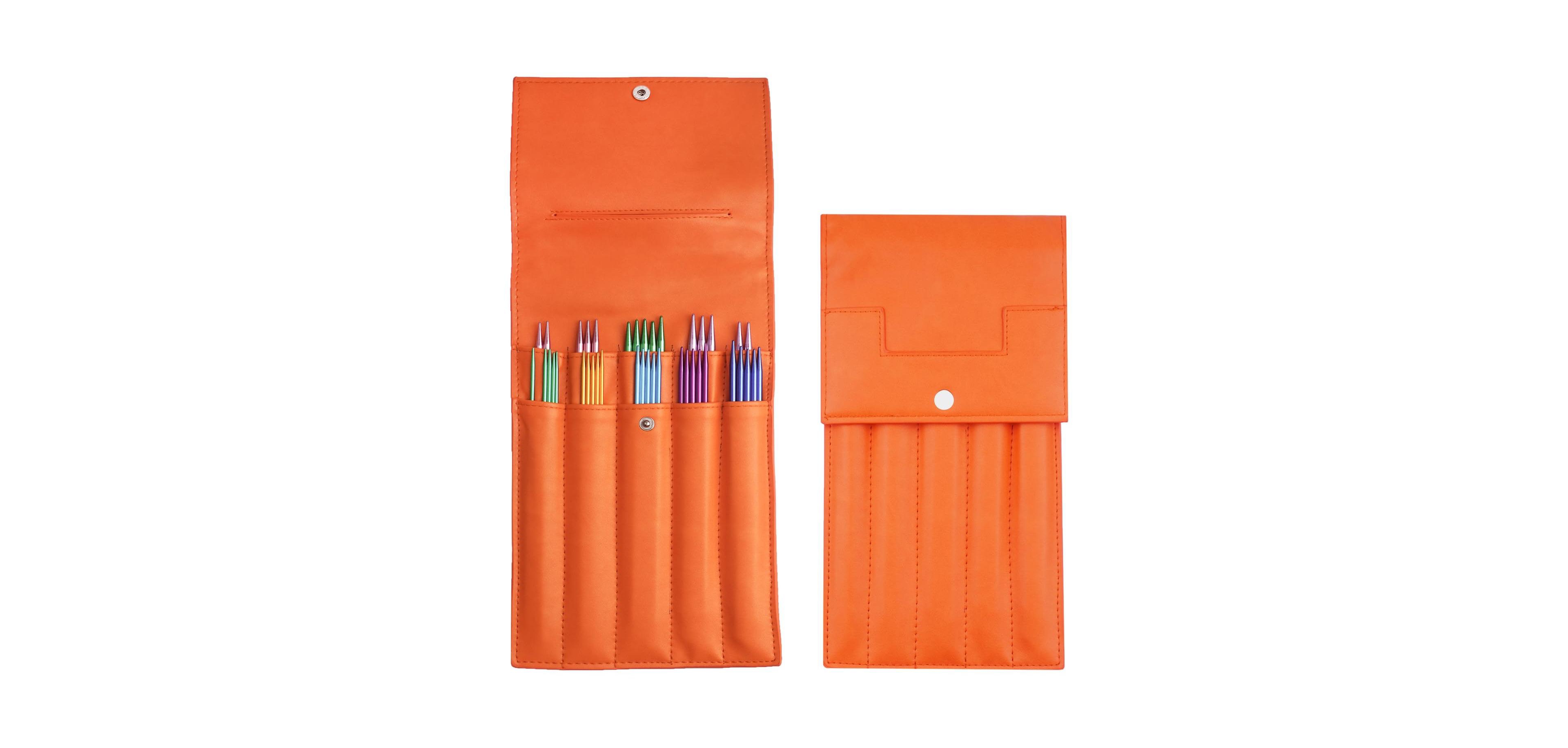 Aeelike Aluminum Double Pointed Knitting Needle Set with Carrying Case for Yarn Projects