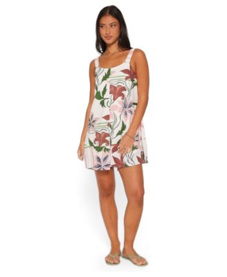 Women's Farlie Square-Neckline Floral-Print Sleeveless Mini Dress