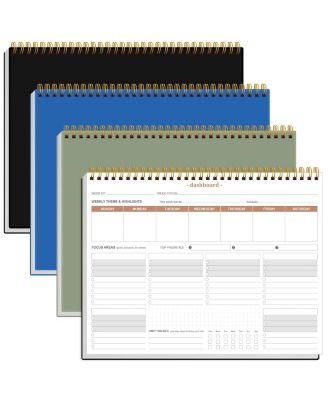 Weekly Productivity Planner 6 Focus Areas Undated 54 Weeks Task Tracker Desk Notepad