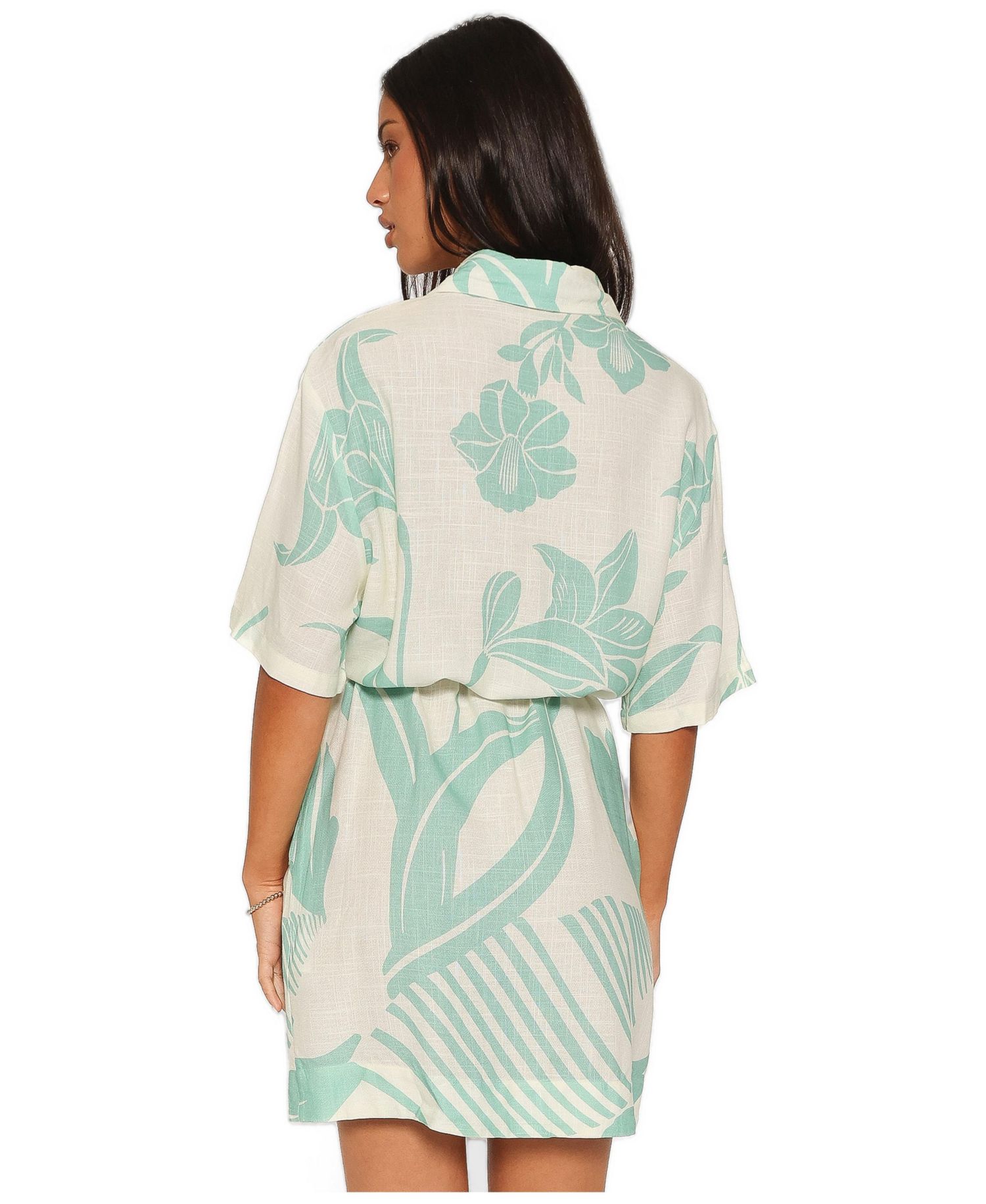 Women's Karmon Floral-Print Button-Down Mini Dress