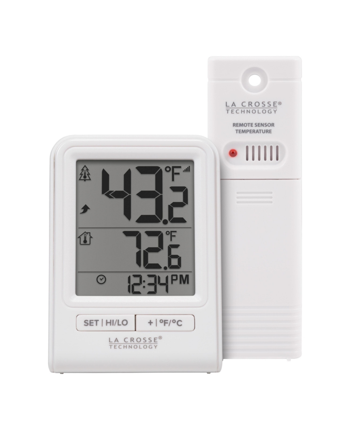 La Crosse Technology Battery Operated Wireless Digital Thermometer - White