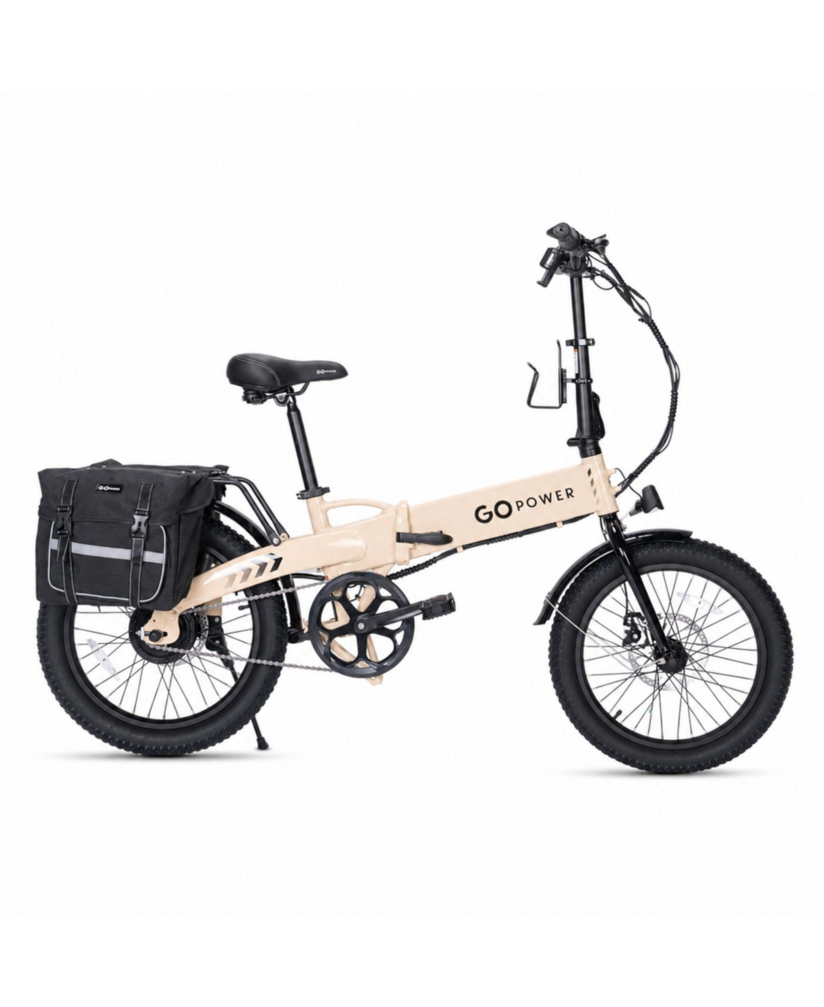 GoPowerBike GoLite Folding Electric Bike | 20" | 750W | 20mph | 45+ Mile Range - Black