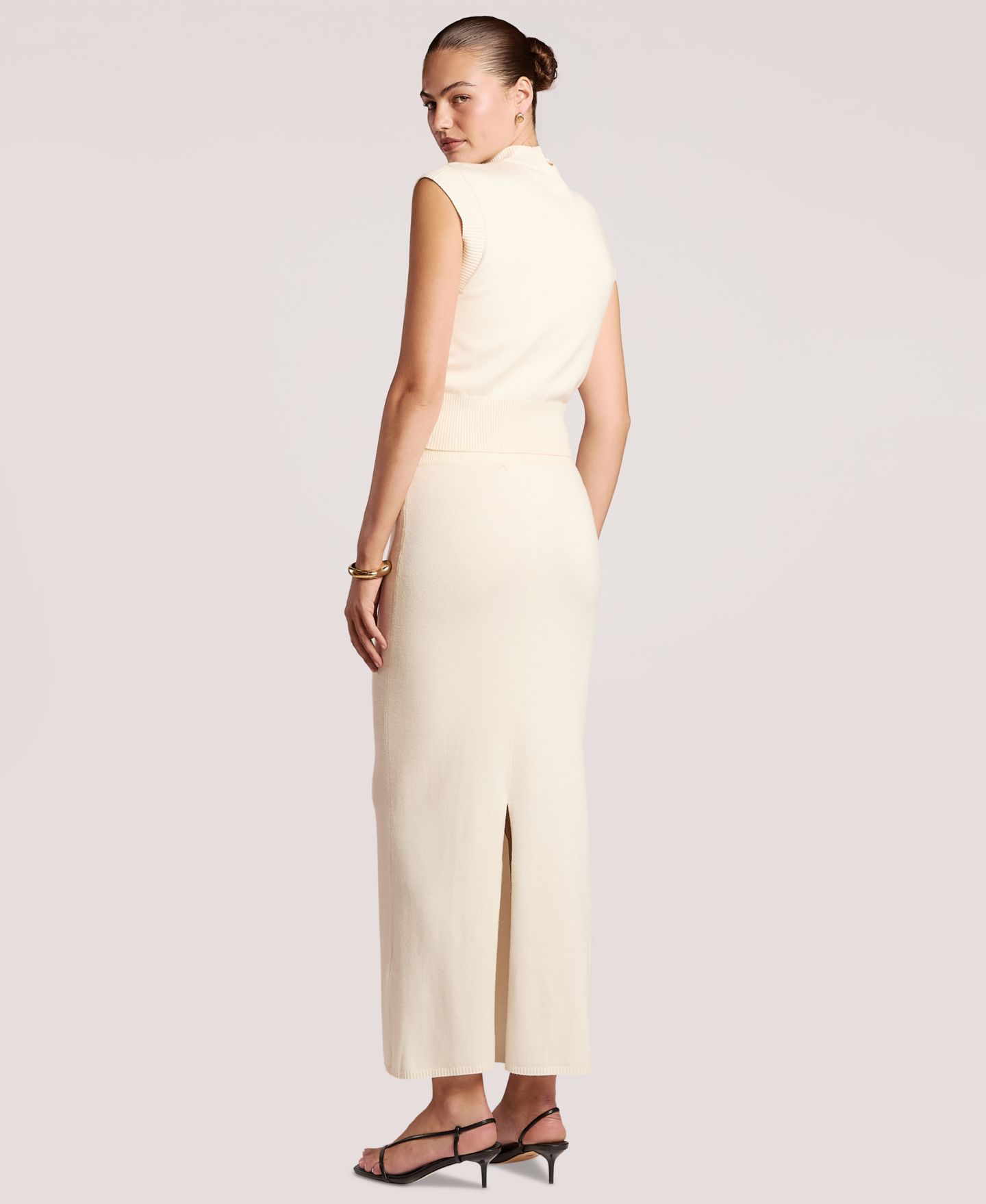 Женская юбка 4th & Reckless Kaelin A-Line High-Waisted Maxi, цвет: Кремовый — фото 7