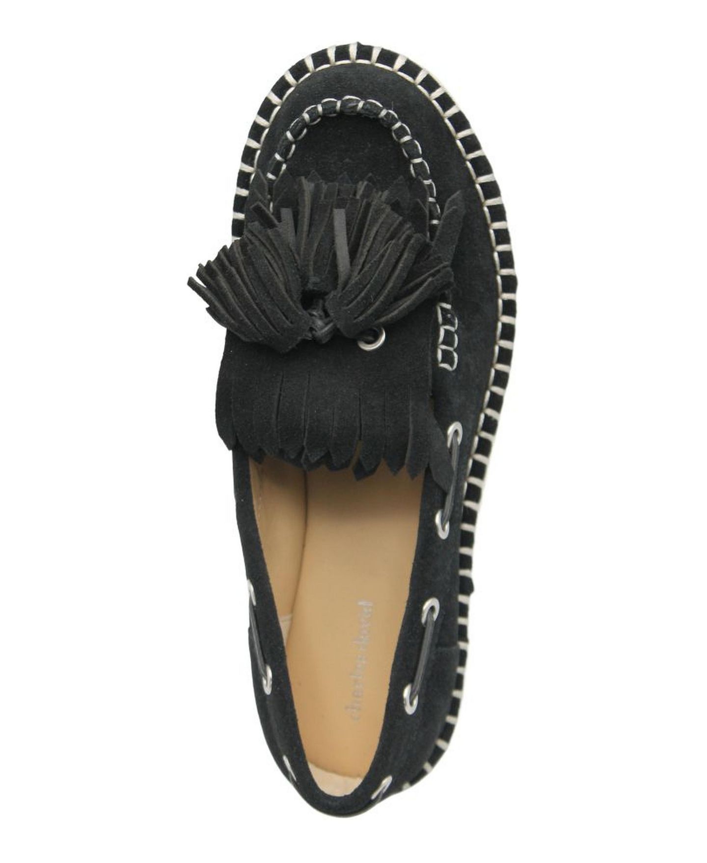 Женские туфли Charles David Poppy Tassle Loafer Flat, цвет: Чёрный — фото 3