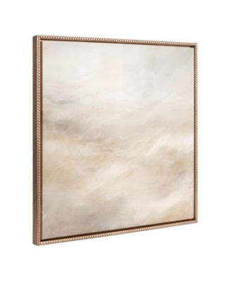 Sylvie Tonal Abstract Framed Canvas by The Creative Bunch Studio