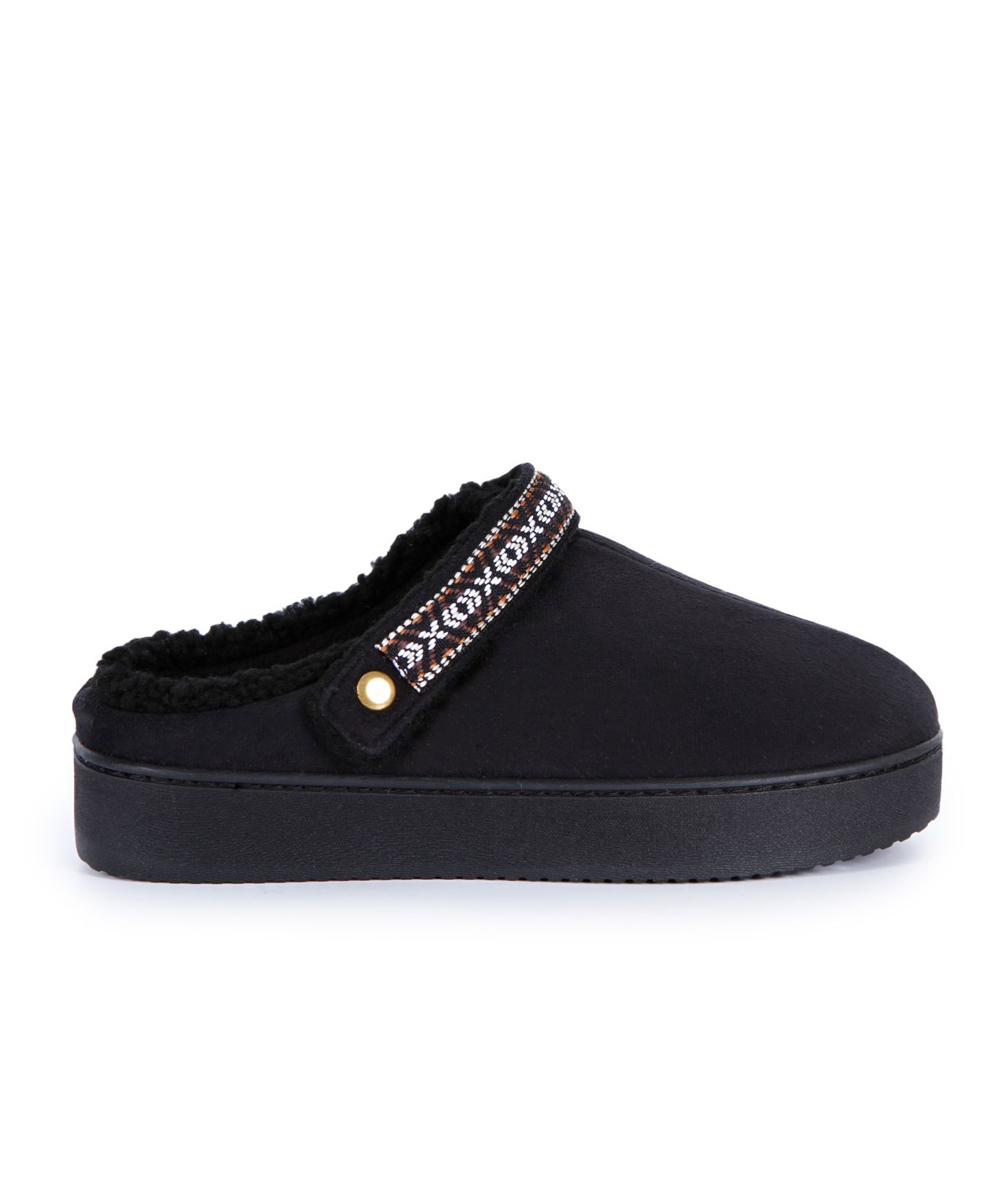 Женские сабо Isotoner Signature Joey Platform Easy-On/Easy-Off Faux Microsuede Clog, цвет: Чёрный — фото 2