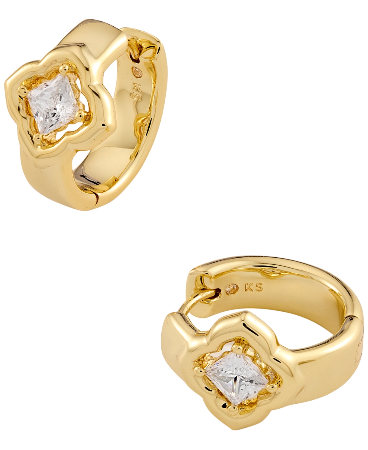 Kendra Scott Mallory Crystal Huggie Earrings