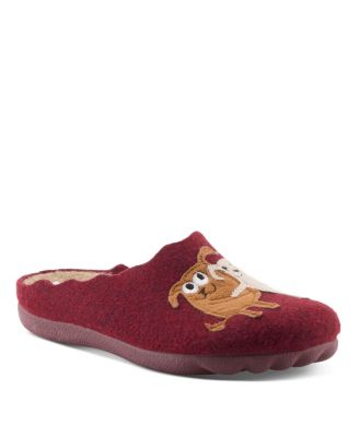 Petlove Women's Slip-On Slipper Floral with Embroidery