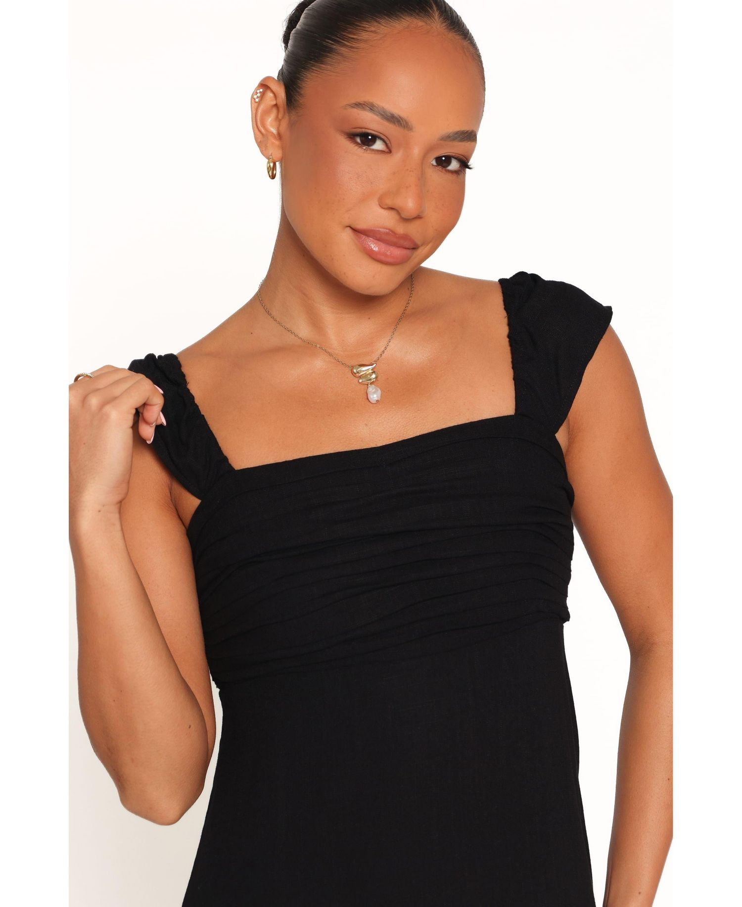 Women's Sirene Square Neckline A-Line Midi Dress