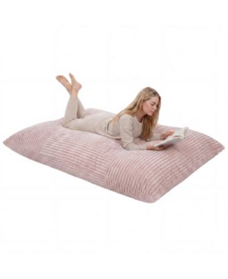 Convertible Corduroy Bean Bag Floor Sofa and Guest Bed