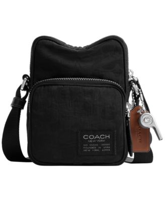 Men's Locke Signature Nylon Jacquard Adjustable Strap Crossbody Bag