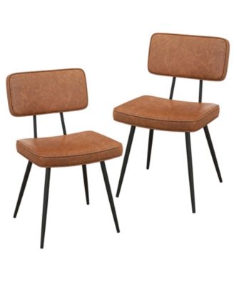 Dining Chair Set of 2 with Padded Backrest and Seat