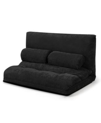 6 Position Adjustable Sleeper Lounge Couch with 2 Pillows
